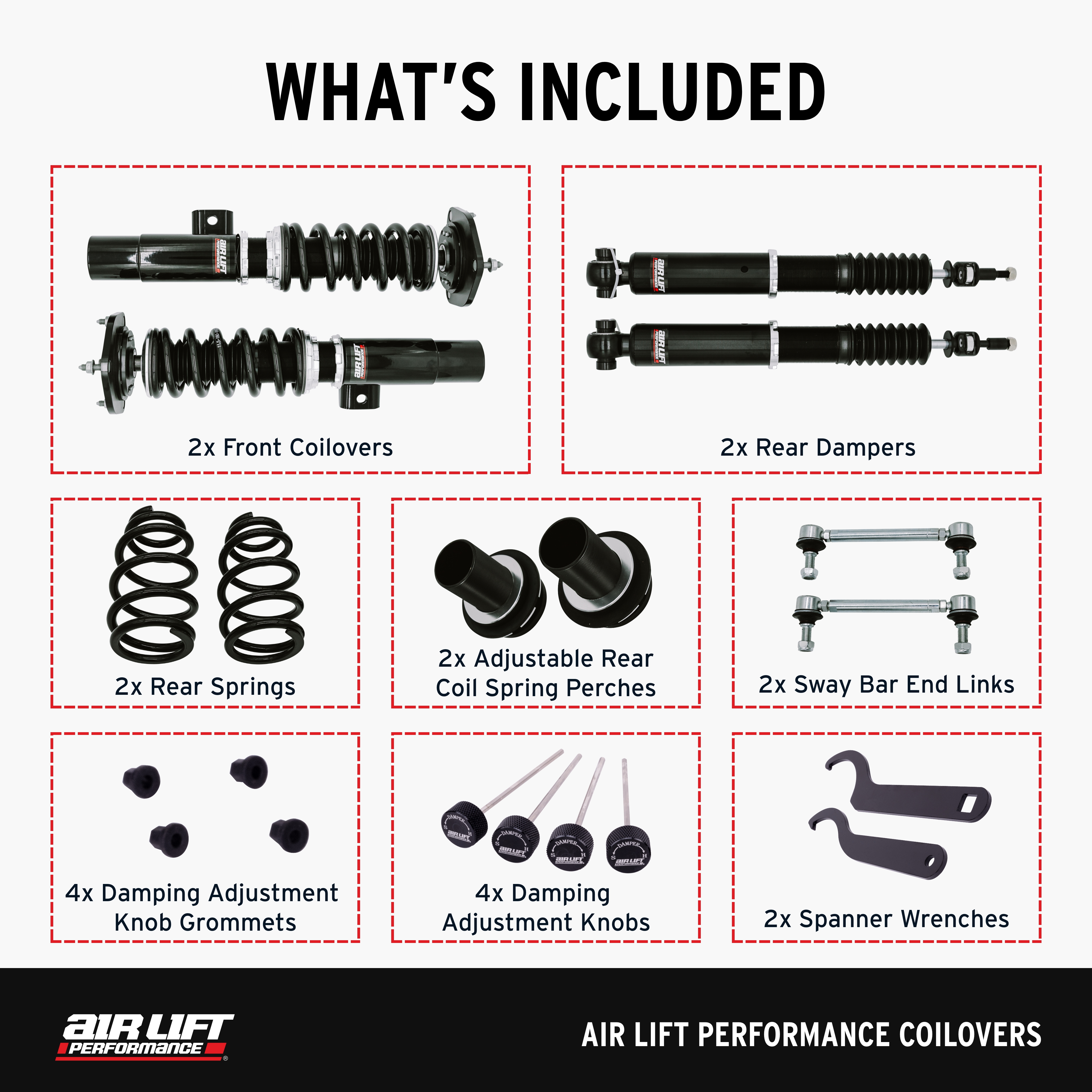 Air Lift Performance 79003 Air Lift Performance Coilover Front And Rear Kit